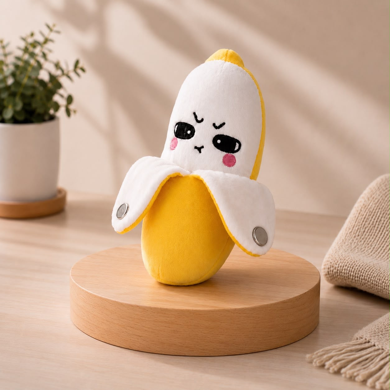 Pufitoys Dokunmatik Müzikli Muz Peluş Oyuncak